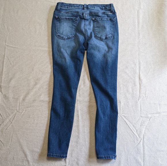KANCAN Destroyed Zipper Ankle Skinny Jeans - Picture 2 of 12
